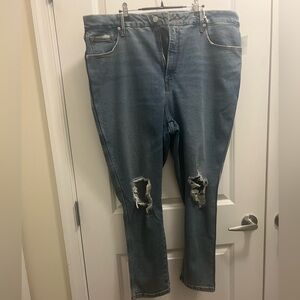 GOOD AMERICAN GOOD CURVE SKINNY CROP JEAN SIZE 20